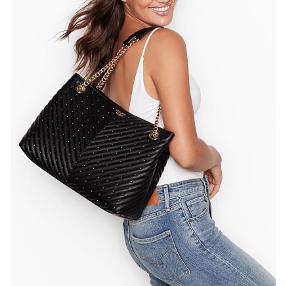 Victoria’s Secret V Quilted Shoulder Tote